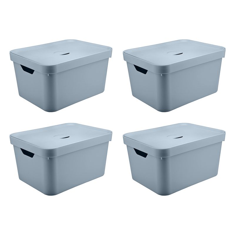 Conjunto-Caixa-Organizadora-Cube-com-Tampa-32-Litros-4-pecas-Azul-Glacial