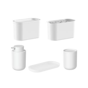 Kit Acessórios de Bancada para Banheiro 5 Peças Bold